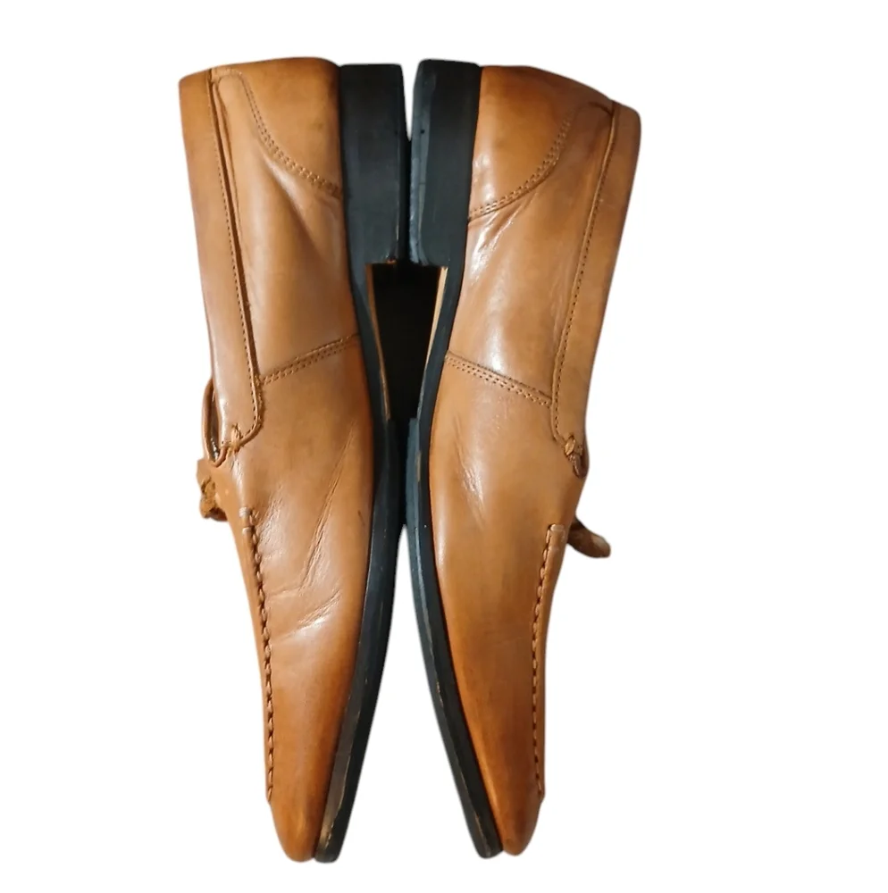 Kurt Geiger Loafers Men's Tan Tassled Slip-On Shoes size 10